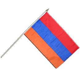 Armenien vifteflag i stof (30x45 cm) - Vifteflag 30x45 cm