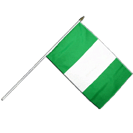 Nigeria vifteflag i stof (30x45 cm) - 