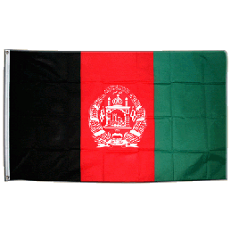 Afghanistan flag i stof (90x150 cm) - Stofflag 90x150 cm