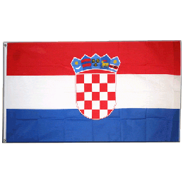 Kroatien flag i stof (90x150 cm) - 