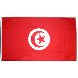 Tunesien flag i stof (90x150 cm) - 