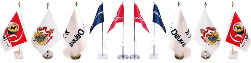 Bordflag med logo tryk