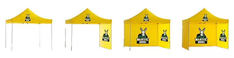 Telt med reklametryk