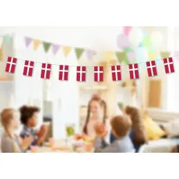 Danmark guirlande i papir (14,5x19 cm) - Guirlander