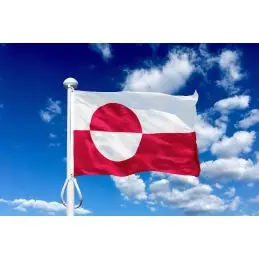 Grønland 75 cm, 2-3 mtr. flagstang - National flag