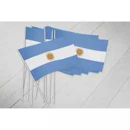 Argentina vifteflag i papir (20x27 cm) - Papirflag