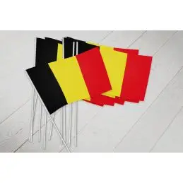 Belgien vifteflag i papir (20x27 cm) - Papirflag