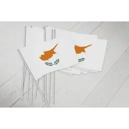 Cypern vifteflag i papir (20x27 cm) - Papirflag
