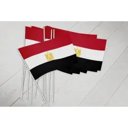 Egypten vifteflag i papir (20x27 cm) - Papirflag
