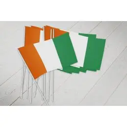 Elfenbenskysten vifteflag i papir (20x27 cm) - Papirflag