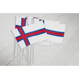 Færøerne vifteflag i papir (20x27 cm) - 