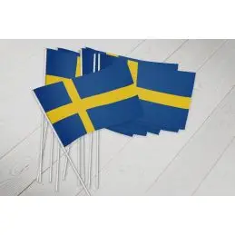Sverige vifteflag i papir (20x27 cm) - 