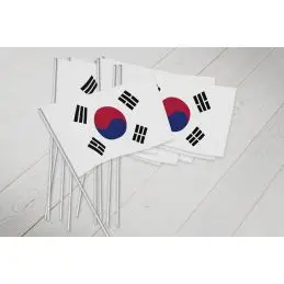 Sydkorea vifteflag i papir (20x27 cm) - 