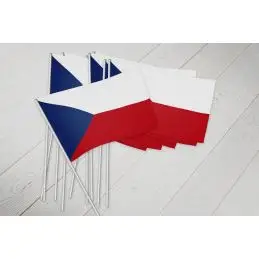 Tjekkiet vifteflag i papir (20x27 cm) - 