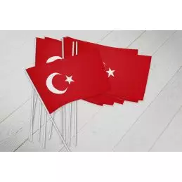 Tyrkiet vifteflag i papir (20x27 cm) - 