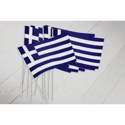 Grækenland vifteflag i papir (20x27 cm) - 