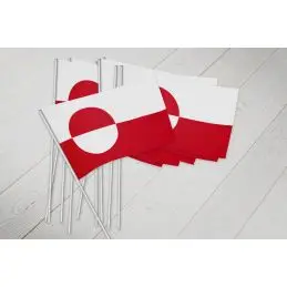 Grønland vifteflag i papir (20x27 cm) - 