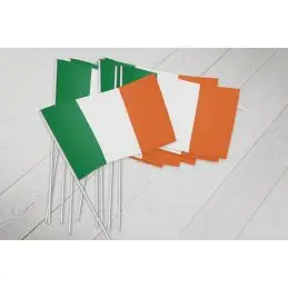 Irland vifteflag i papir (20x27 cm) - 