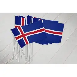 Island vifteflag i papir (20x27 cm) - 