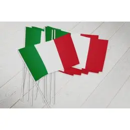 Italien vifteflag i papir (20x27 cm) - 