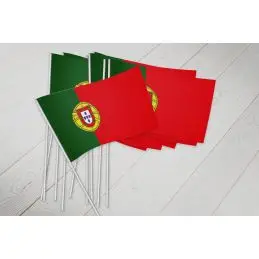 Portugal vifteflag i papir (20x27 cm) - 