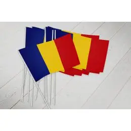 Rumænien vifteflag i papir (20x27 cm) - 