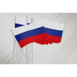 Rusland vifteflag i papir (20x27 cm) - 