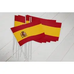 Spanien vifteflag i papir (20x27 cm) - 