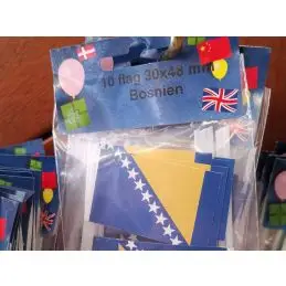 Bosnien kageflag i papir (30x48 mm) - 