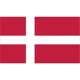 Danmark kageflag i papir (30x48 mm) - Papirflag