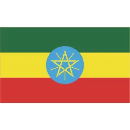 Etiopien kageflag i papir (30x48 mm) - 