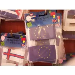 EU kageflag i papir (30x48 mm) - Kageflag