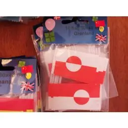 Grønland kageflag i papir (30x48 mm) - 