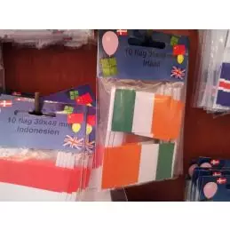 Irland kageflag i papir (30x48 mm) - 
