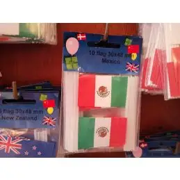 Mexico kageflag i papir (30x48 mm) - 