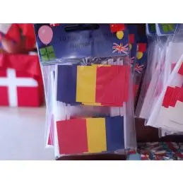 Rumænien kageflag i papir (30x48 mm) - 