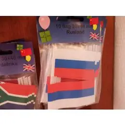 Rusland kageflag i papir (30x48 mm) - 