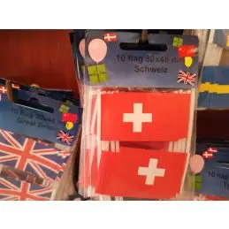 Schweiz kageflag i papir (30x48 mm) - 