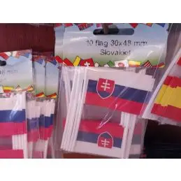 Slovakiet kageflag i papir (30x48 mm) - 