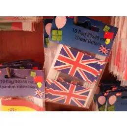 Storbritannien / United Kingdom kageflag i papir (30x48 mm) - 