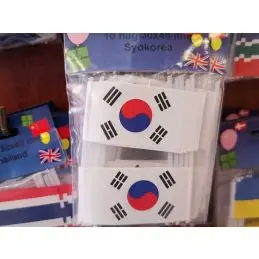 Sydkorea  kageflag i papir (30x48 mm) - 