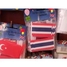 Thailand kageflag i papir (30x48 mm) - 