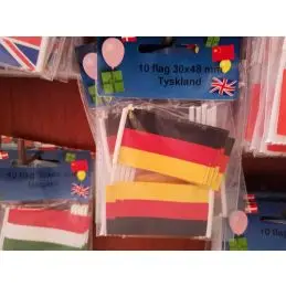 Tyskland kageflag i papir (30x48 mm) - 