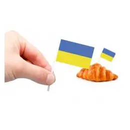 Ukraine kageflag i papir (30x48 mm) - 