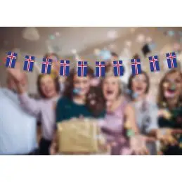 Island guirlande i papir (20x27 cm) - 