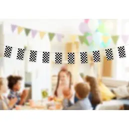 Målflag guirlande i papir (20x27 cm) - 