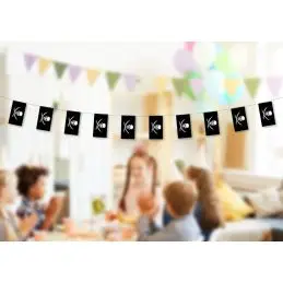 Sørøver / Pirat guirlande i papir (20x27 cm) - 