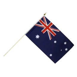 Australien vifteflag i stof (30x45 cm) - Vifteflag 30x45 cm