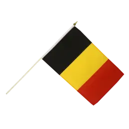 Belgien vifteflag i stof (30x45 cm) - 