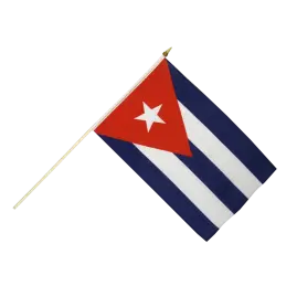 Cuba vifteflag i stof (30x45 cm) - Vifteflag 30x45 cm
